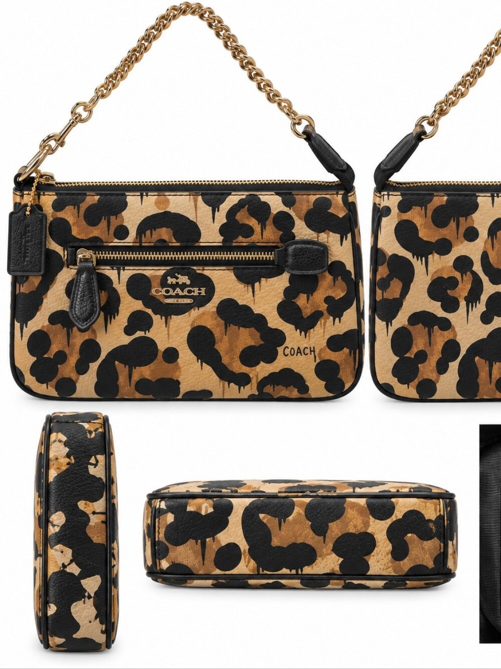 Coach Nolita 19 Canvas  Leather With Leopard Print